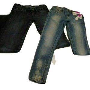 2 pair of Juniors NWT denim jeans Size 0